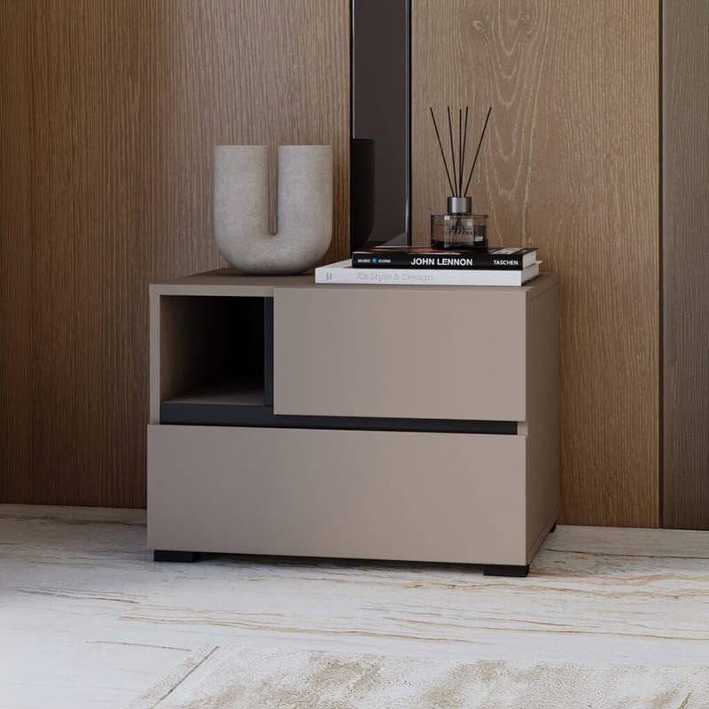 Sängbord Cross S med 2 lådor - Kongo - Möbler - Sovrum - Sängbord