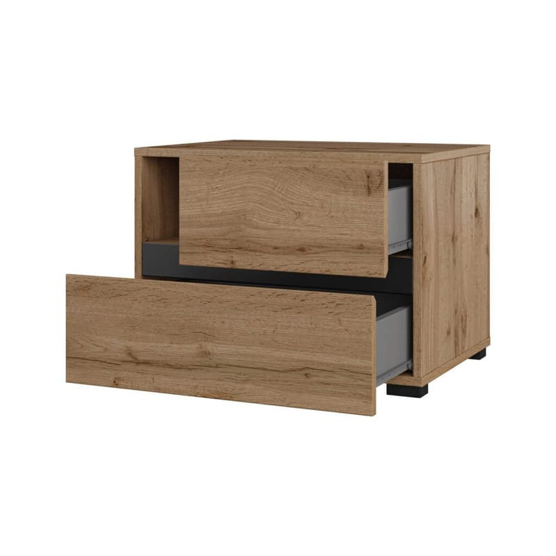 Sängbord Cross S med 2 lådor - Wotan Ek - Möbler - Sovrum - Sängbord