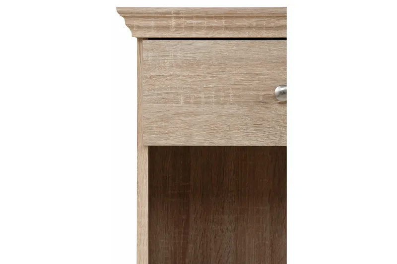 Dareia Sängbord 45 cm med Förvaring Låda + Hylla - Brun - Möbler - Sovrum - Sängbord