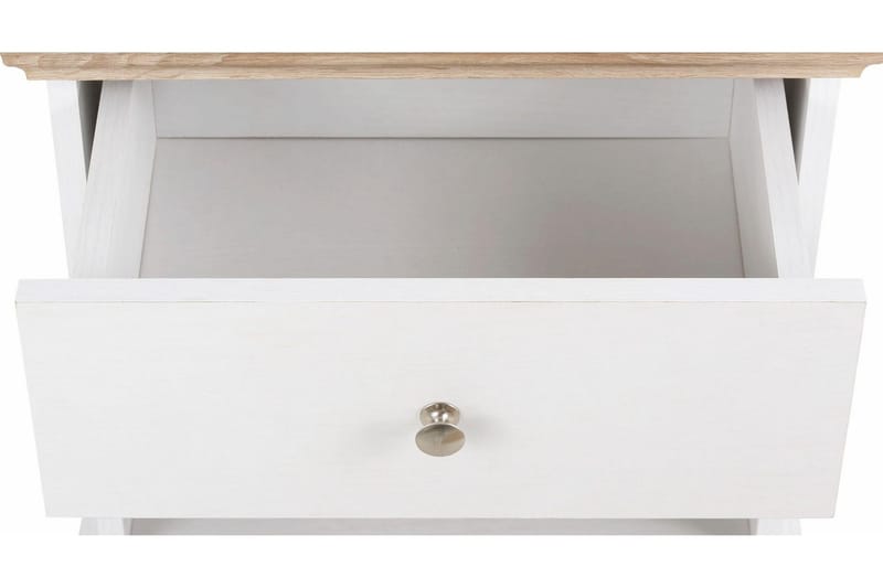 Dareia Sängbord 45 cm - Vit/Brun - Möbler - Sovrum - Sängbord