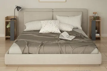Decorta Sängbord 27 cm - Ekfärg/Mörkgrå - Möbler - Sovrum - Sängbord