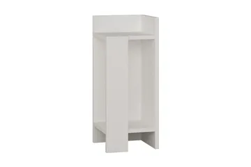 Decorta Sängbord 27 cm med Förvaring Hyllor + Luckor - Vit - Möbler - Sovrum - Sängbord