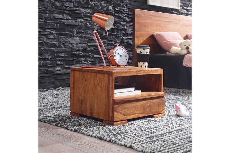 DEVASTO Sängbord 40 cm Brun - Möbler - Sovrum - Sängbord