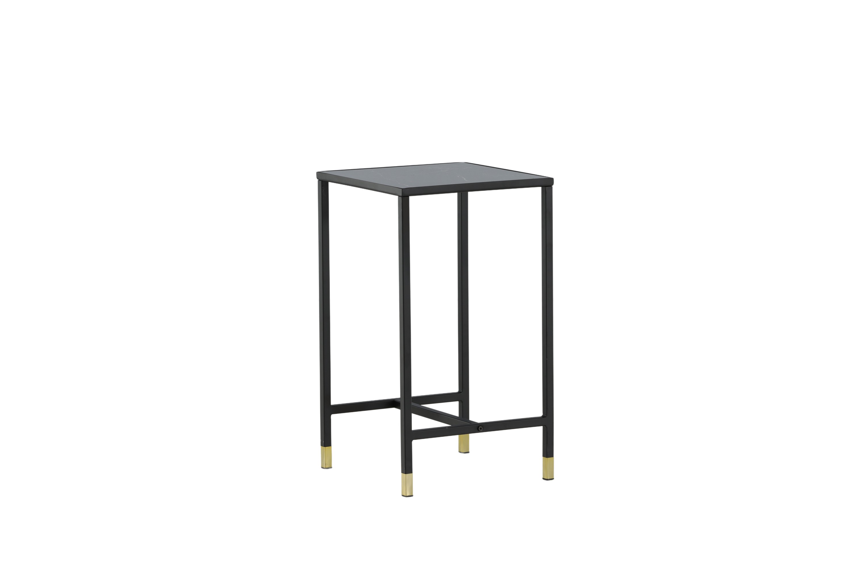 dipp sängbord 40 cm marmormönster - glas/svart/grå