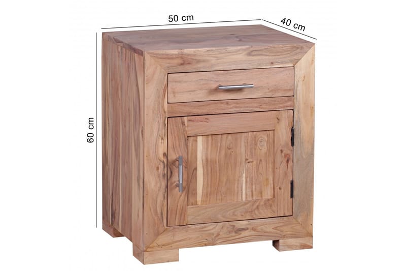 Dornell Sängbord med Lådor 50 cm i Trä - Brun - Möbler - Sovrum - Sängbord