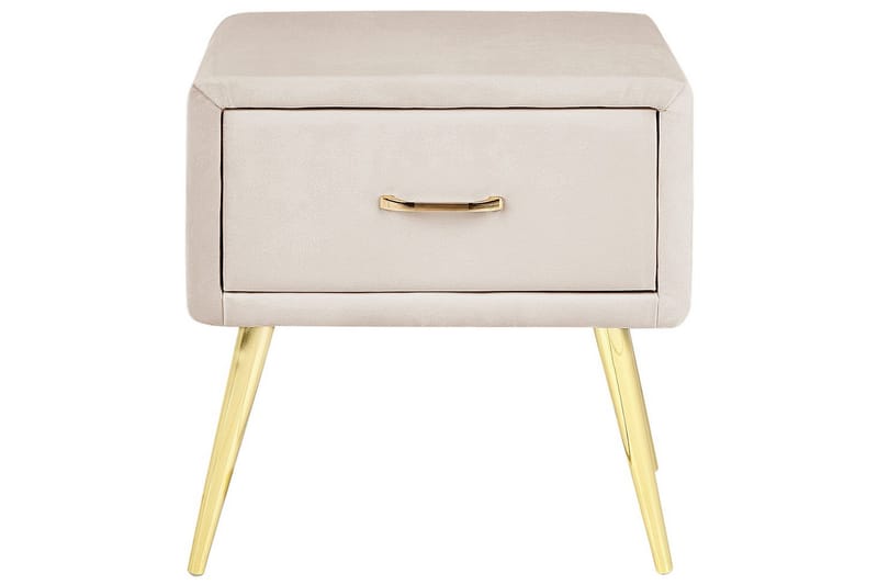 Sängbord Flayat Beige, guld, roséguld - Beige, guld, roséguld - Möbler - Sovrum - Sängbord