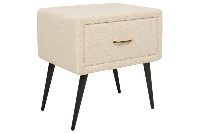 Sängbord Flayat Beige, svart, roséguld - Beige, svart, roséguld - Möbler - Sovrum - Sängbord