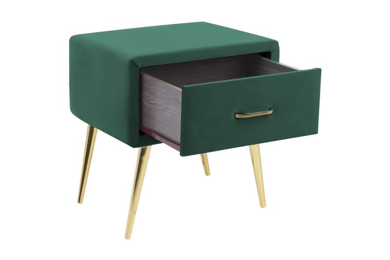 Sängbord Flayat Grön, guld - Grön, guld - Möbler - Sovrum - Sängbord