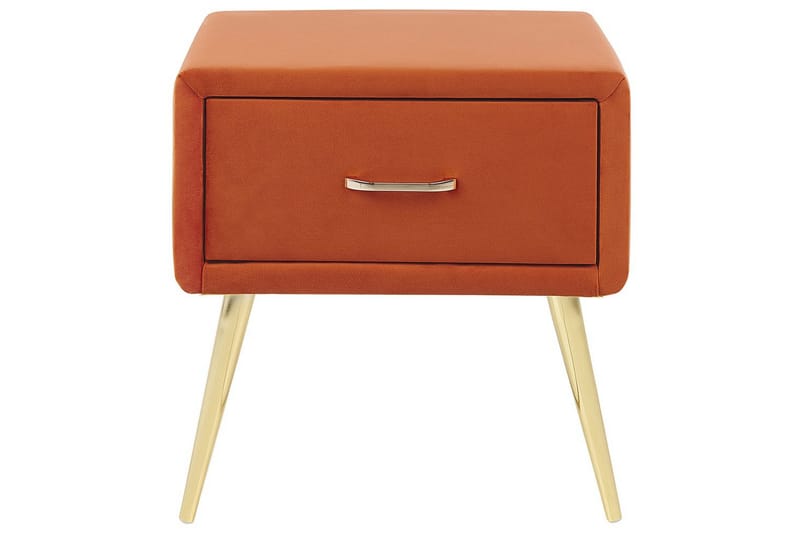 Sängbord Flayat Orange, guld - Orange, guld - Möbler - Sovrum - Sängbord