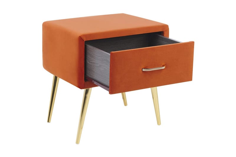 Sängbord Flayat Orange, guld - Orange, guld - Möbler - Sovrum - Sängbord