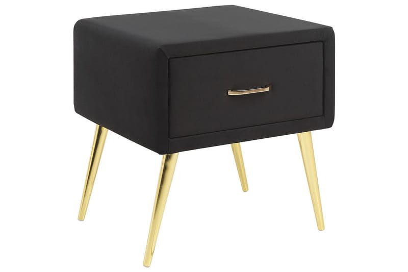 Sängbord Flayat Svart, guld - Svart, guld - Möbler - Sovrum - Sängbord