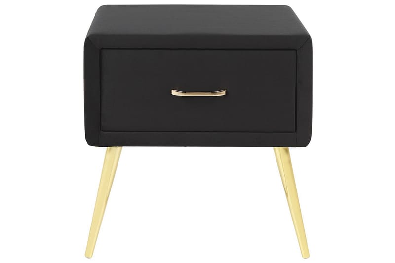 Sängbord Flayat Svart, guld - Svart, guld - Möbler - Sovrum - Sängbord