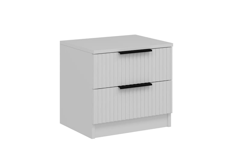 Fruitland Sängbord 54 cm i Trä med Förvaring och Lådor - Vit - Möbler - Sovrum - Sängbord