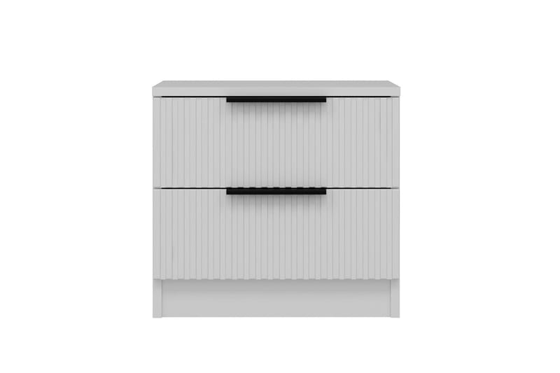Fruitland Sängbord 54 cm i Trä med Förvaring och Lådor - Vit - Möbler - Sovrum - Sängbord