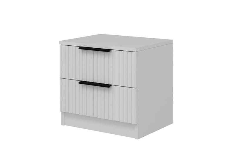 Fruitland Sängbord 54 cm i Trä med Förvaring och Lådor - Vit - Möbler - Sovrum - Sängbord