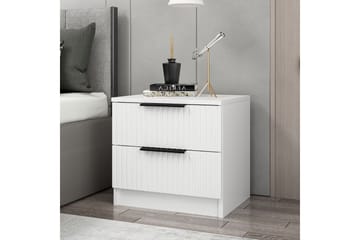 Fruitland Sängbord 54 cm i Trä med Förvaring och Lådor - Vit - Möbler - Sovrum - Sängbord