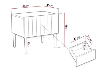 Glenndale Sängbord 50 cm Concept 55 Black - Möbler - Sovrum - Sängbord