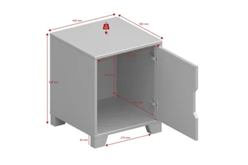 Haltekarr Sängbord 40 cm - Grå - Möbler - Sovrum - Sängbord
