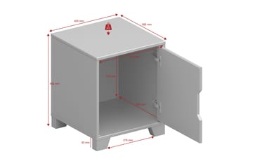 Haltekarr Sängbord med Förvaring 40 cm i Ek - Grå - Möbler - Sovrum - Sängbord