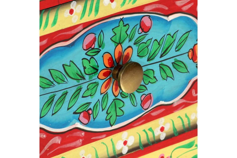 Handmålat sängbord 40x30x50 cm massivt mangoträ - Flerfärgad - Möbler - Sovrum - Sängbord