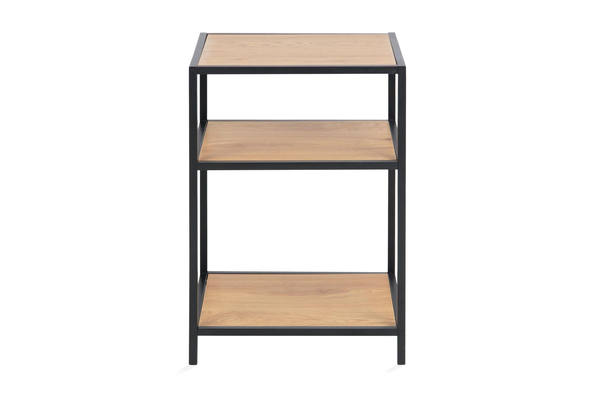 Hasslevik S&auml;ngbord 35 cm med F&ouml;rvaring Hyllor - Natur/Svart