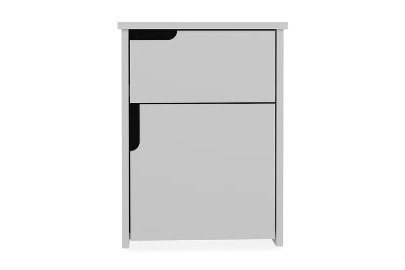 Hejde Sängbord 40 cm med Förvaring 2 Skåp - Vit - Möbler - Sovrum - Sängbord