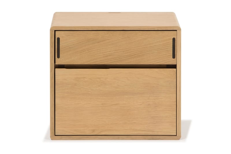 HULSIG Vägghängt Sängbord 32x40 cm Vänster Massiv Ek Trä Brun - Möbler - Sovrum - Sängbord