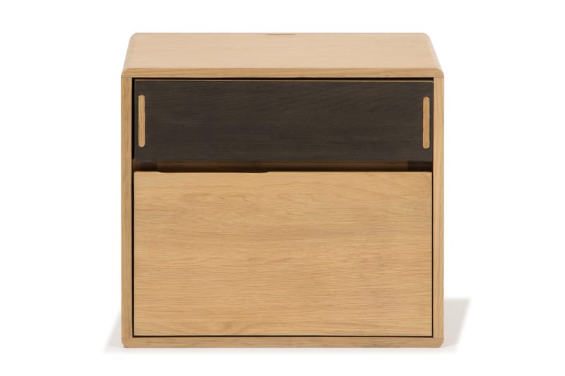 HULSIG Vägghängt Sängbord 32x40 cm Vänster Massiv Ek Trä Brun - Möbler - Sovrum - Sängbord
