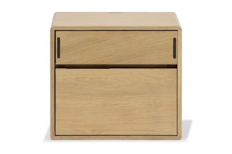 HULSIG Vägghängt Sängbord 32x40 cm Vänster Massiv Ek Trä Brun - Möbler - Sovrum - Sängbord