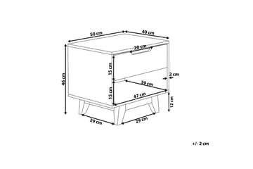Hultz Soffbord 50 cm - Svart/Ljust Trä - Möbler - Sovrum - Sängbord