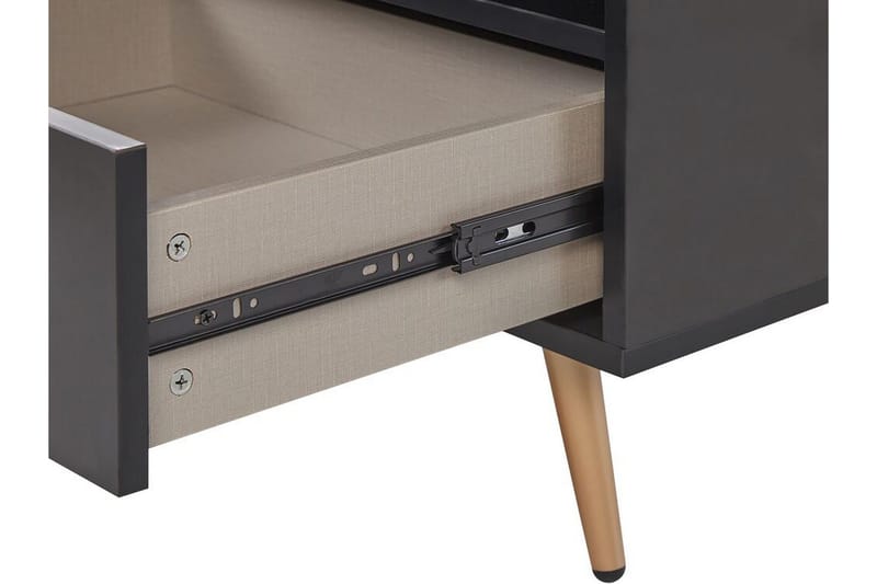 Indio Sängbord 50 cm - Svart/Guld - Möbler - Sovrum - Sängbord