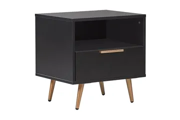Indio Sängbord 50 cm - Svart/Guld - Möbler - Sovrum - Sängbord