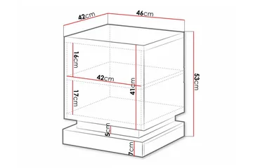 Juniskär Sängbord 46 cm - Vit - Möbler - Sovrum - Sängbord