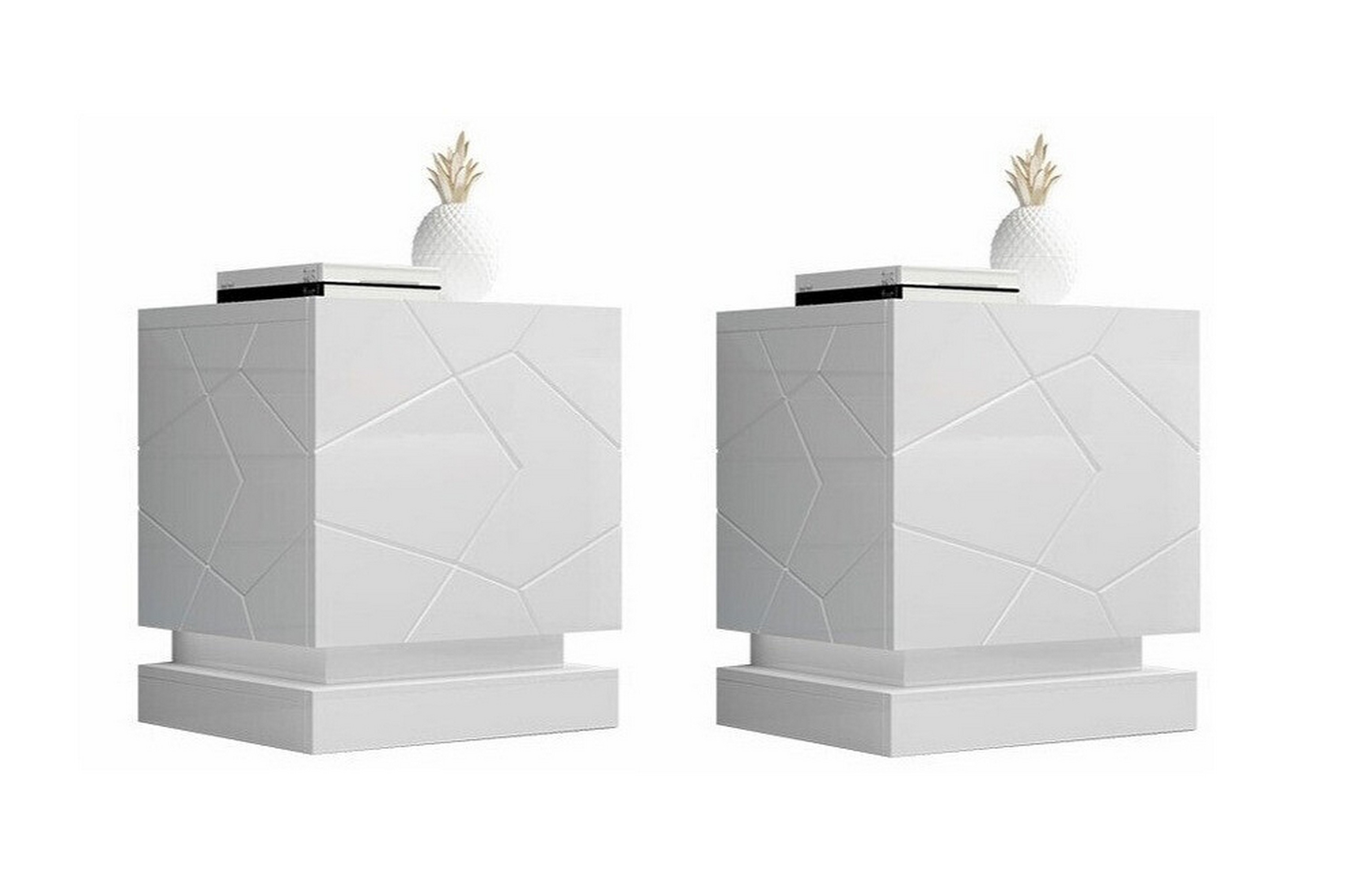 juniskär sängbord 46 cm vit -