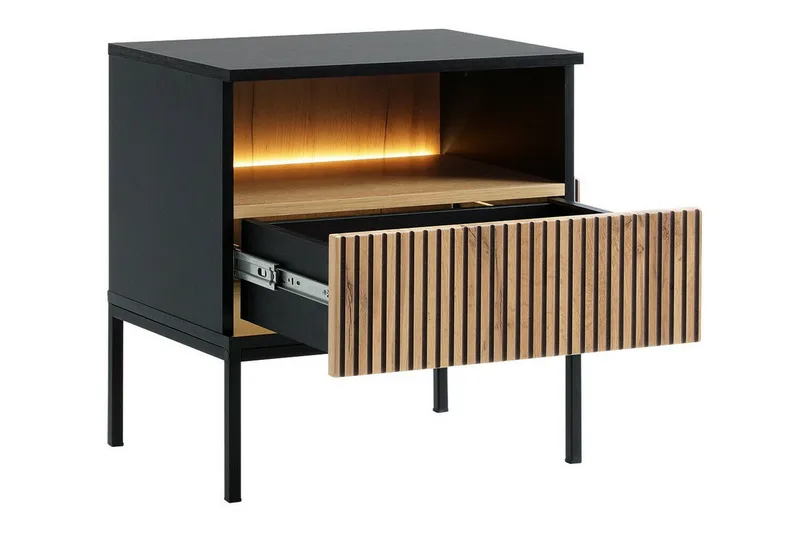 Klinkerville Sängbord 54 cm - Svart - Möbler - Sovrum - Sängbord