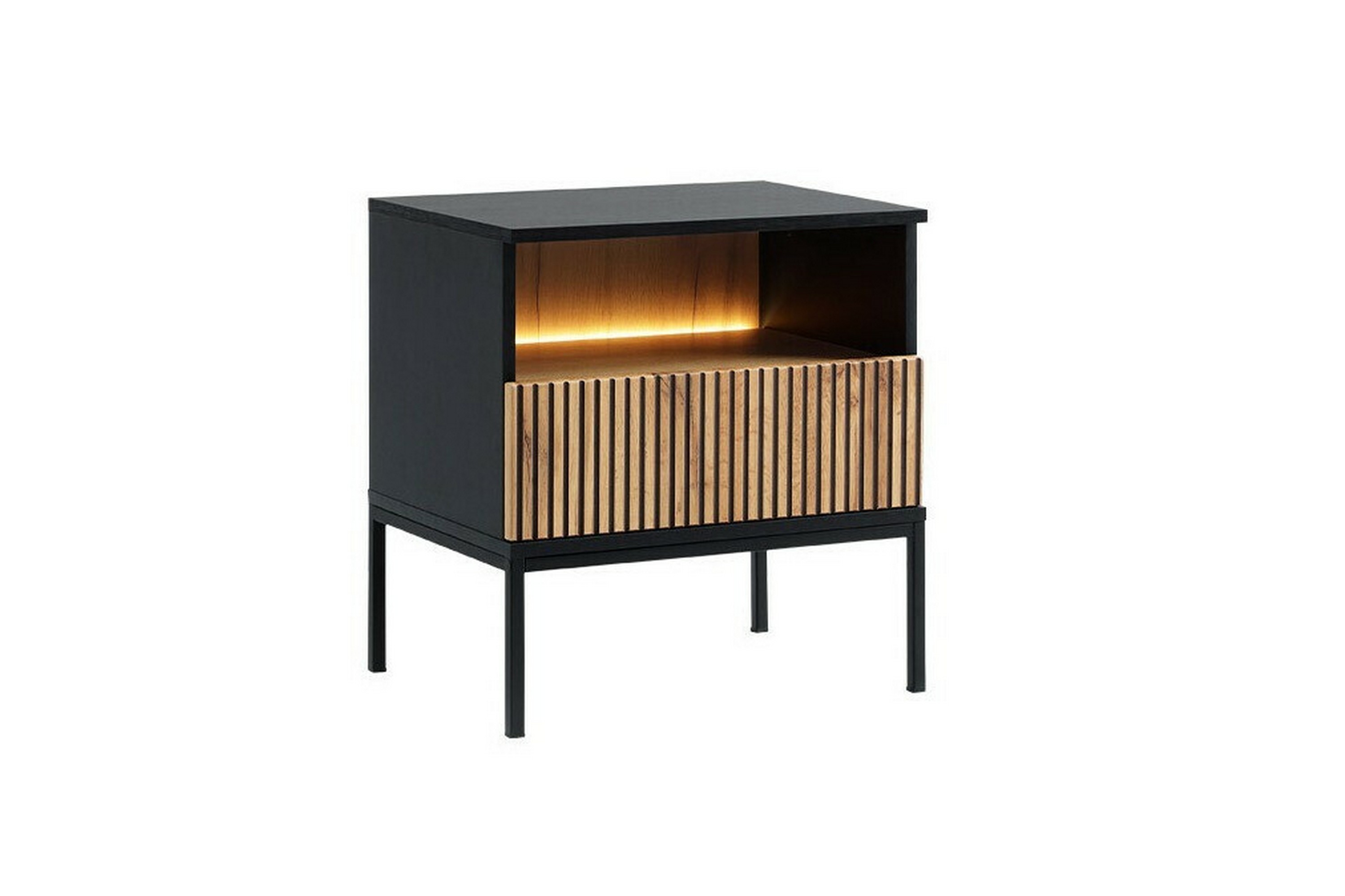 klinkerville sängbord 54 cm svart -