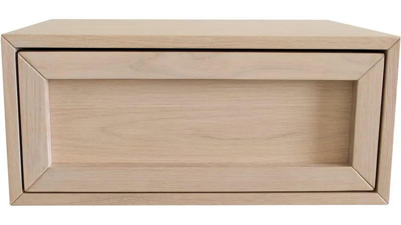 Sängbord Korsen för Vägg, Vitpigmenterad ek