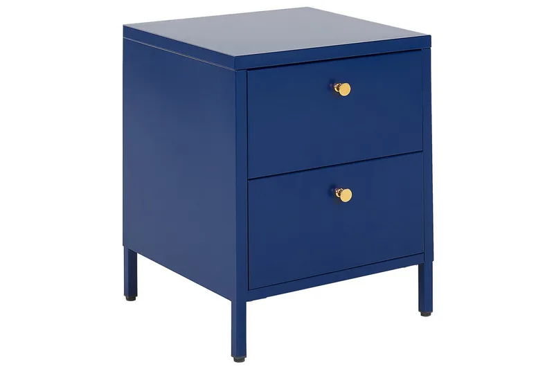 Sängbord Kylea Blå, guld, Blå, guld