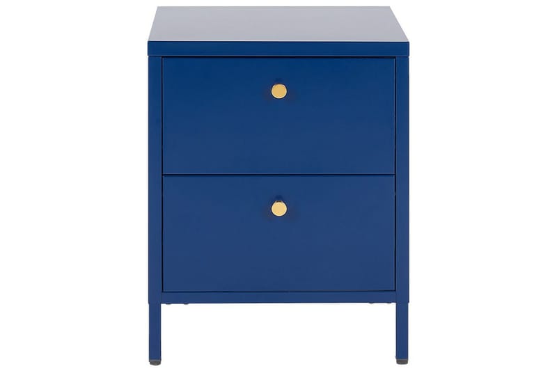 Sängbord Kylea Blå, guld - Blå, guld - Möbler - Sovrum - Sängbord