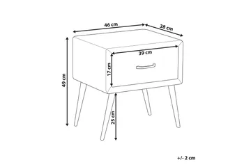 Larochelle Sängbord - Gul - Möbler - Sovrum - Sängbord