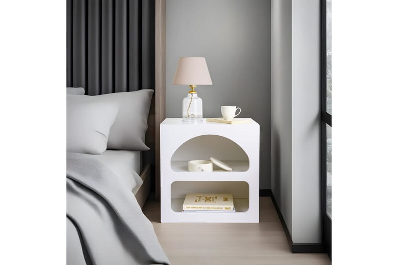 Lorin Sängbord 50 cm - Vit - Möbler - Sovrum - Sängbord