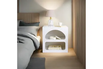 Lorin Sängbord 50 cm - Vit - Möbler - Sovrum - Sängbord