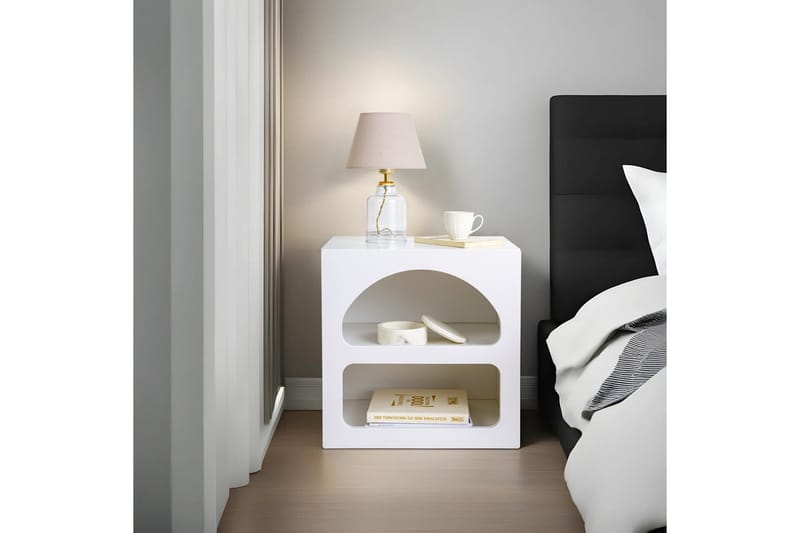 Lorin Sängbord 50 cm - Vit - Möbler - Sovrum - Sängbord