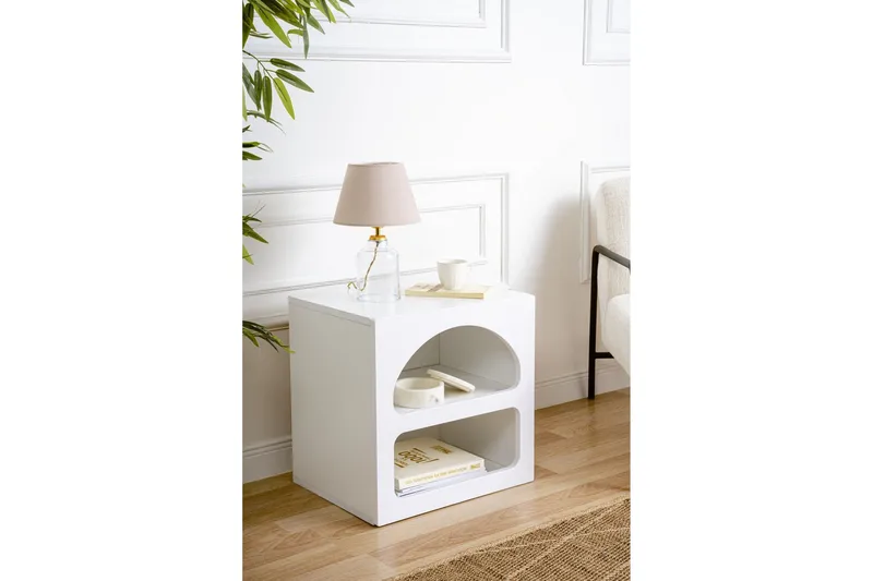 Lorin Sängbord 50 cm - Vit - Möbler - Sovrum - Sängbord