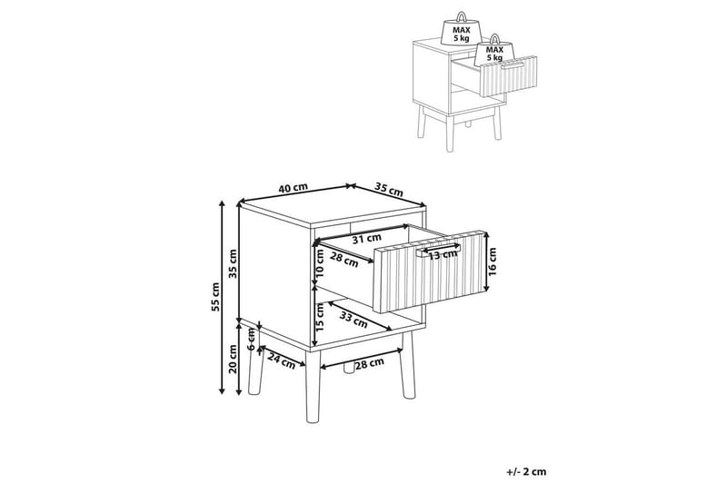 Sängbord Lynwood - Möbler - Sovrum - Sängbord