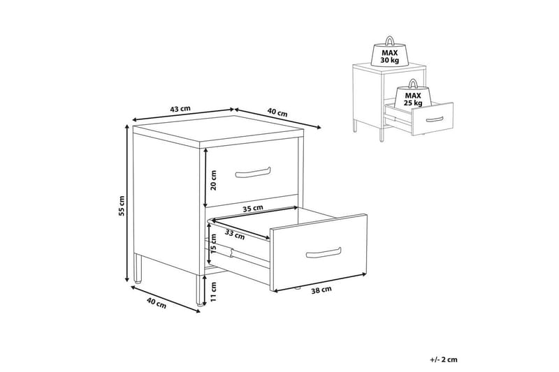 Sängbord Malavi Blå - Blå - Möbler - Sovrum - Sängbord