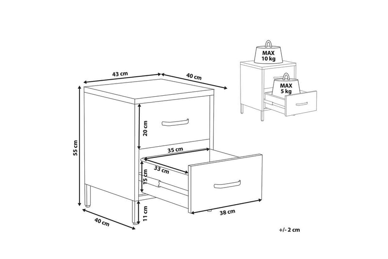 Sängbord Malavi Grön - Grön - Möbler - Sovrum - Sängbord