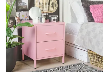 Malavin Sängbord 43 cm - Stål/Rosa - Möbler - Sovrum - Sängbord