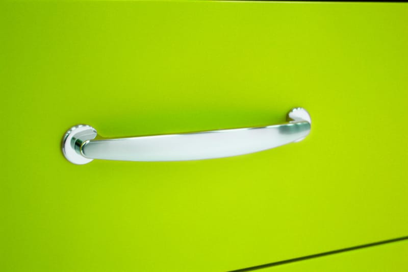 MALIBU Sängbord 60 cm med Förvaring 2 Lådor Grön/Krom - Tenzo - Sängbord - Bord