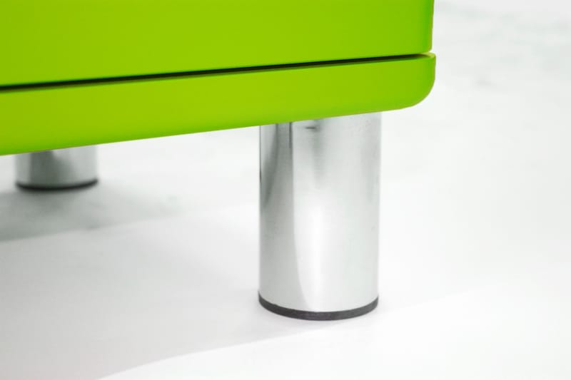 MALIBU Sängbord 60 cm med Förvaring 2 Lådor Grön/Krom - Tenzo - Sängbord - Bord